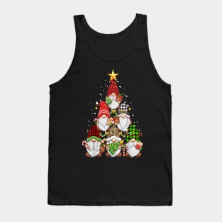 Christmas Gnome Gnome Tree Xmas Tank Top